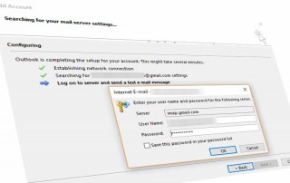 outlook cant connect to gmail